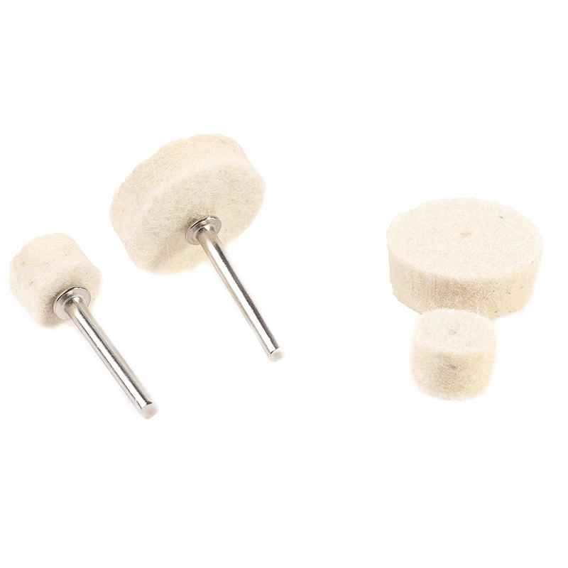 

10Pcs Grinding Polishing Buffing Round Wheel Pad Wool Felt +1Rod 3.2mm Shank Metal Surface For Dremel Rotary Tools Accessories