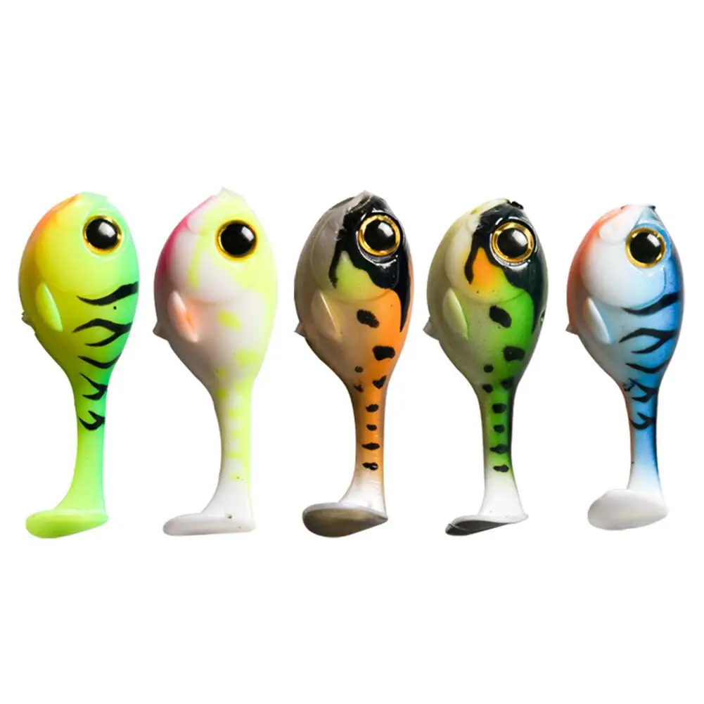 

8.8g Inner-wearing Fish Hook Soft Bait Sinking Water Jumping Fish Simulation Puffer Fish Fake Bait T Tail Water Fishing Gear