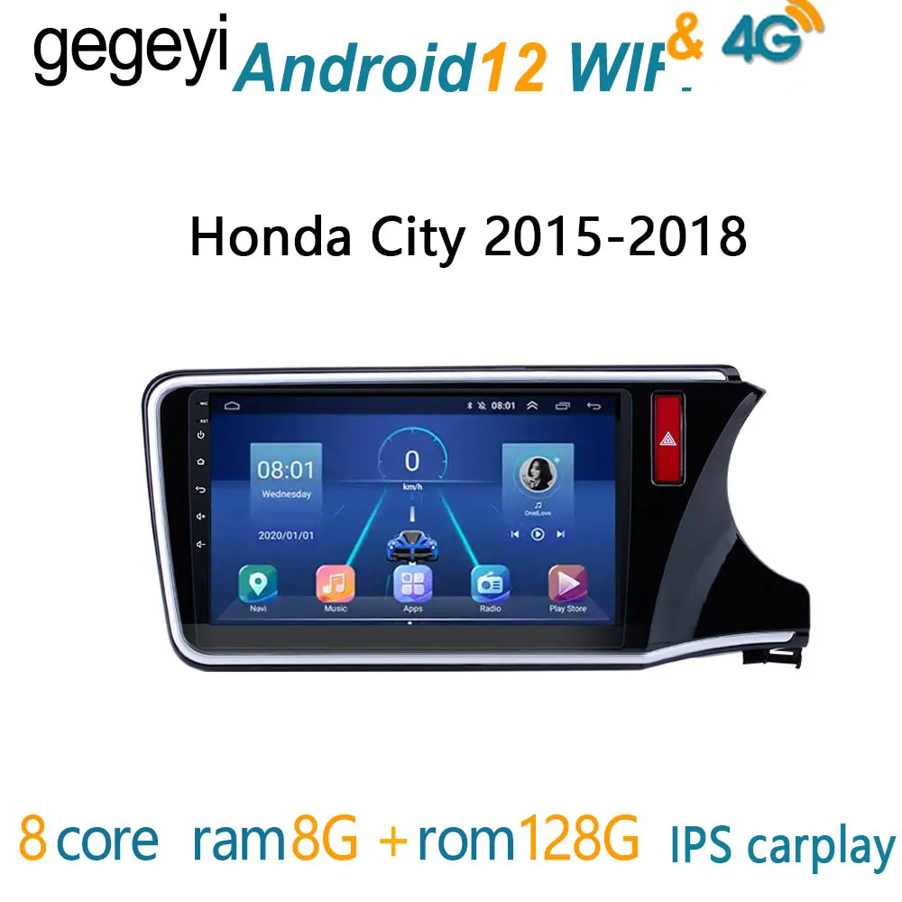 

8G+128Gавтомагнитола for Honda City Greiz Gienia 2015 2018 магнитола для авто 2 din 2дин android андроид 1 дин навигатор для авто 2din рамка для магнитолы подголовник с монитором с экраном выдвижным экра carplay радиоп