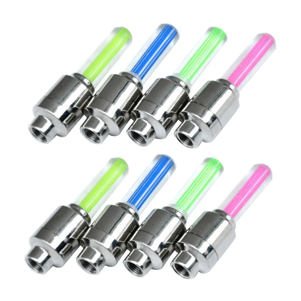 

8 Pcs Tires Accessories Biking Accessories Tire Tyre Light Car Caps Light LED Bike Light Bicycle Light Flash Light