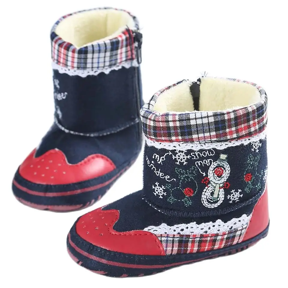 

Winter Baby Snowy Boots Girls Toddler Prewalker Booties Warm Newborn First Walker Infant Soft Sole Causal Anti-slip Boys Shoes