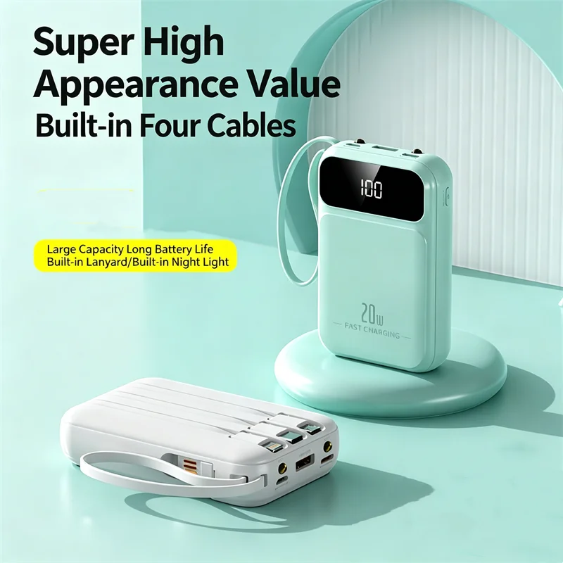 Фото Портативный внешний аккумулятор 20000 мАч с быстрой зарядкой, Powerbank CCC для iPhone, Xiaomi, Huawei, Samsung №3