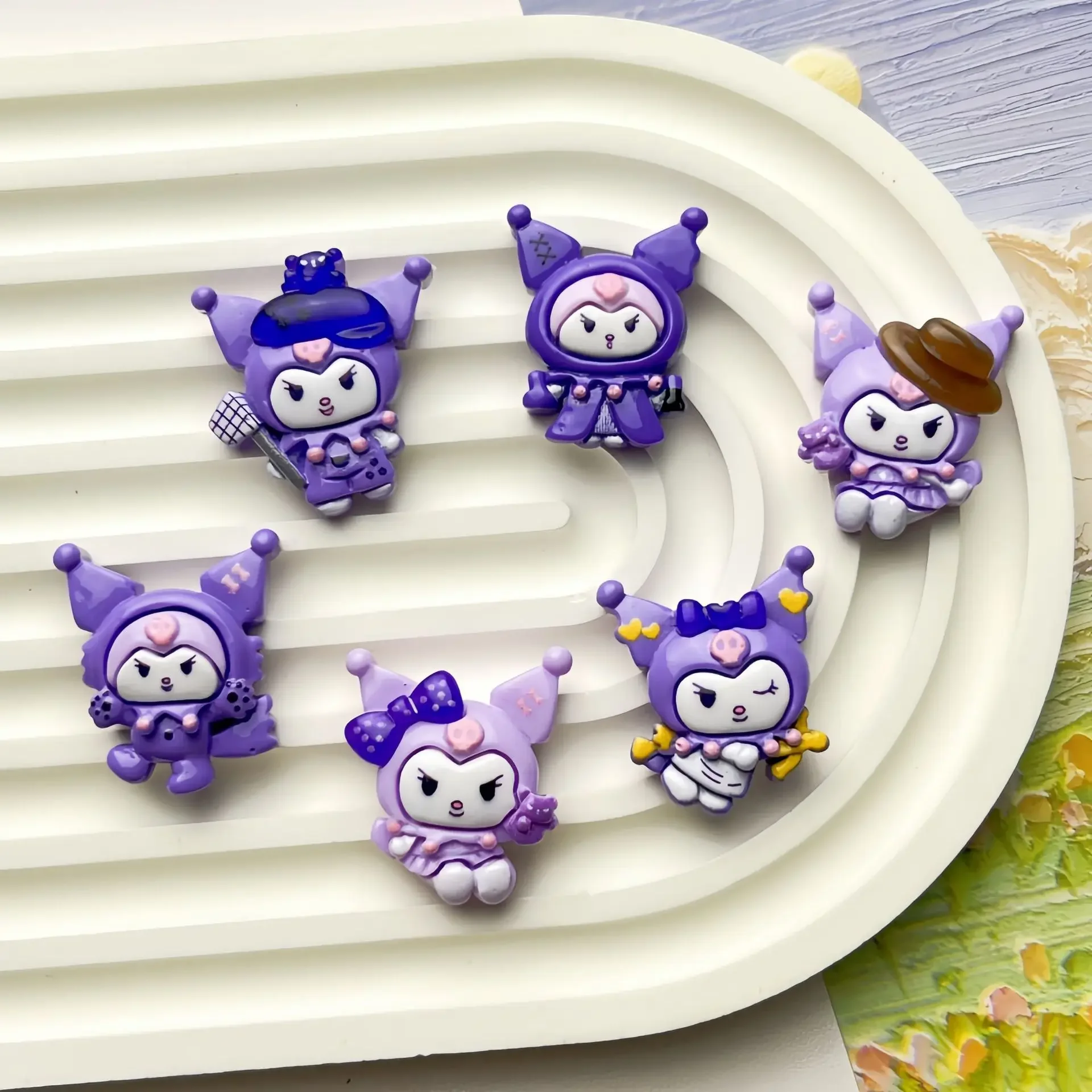 5 шт. Мультяшные блестящие фиолетовые Фотообои