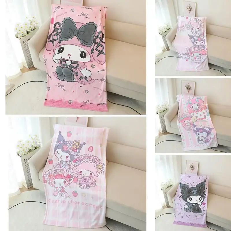 

Kawaii Sanrio Kuromi 75x35 см мультяшный принт портативное пляжное полотенце My Melody мягкое быстросохнущее банное полотенце детское банное полотенце