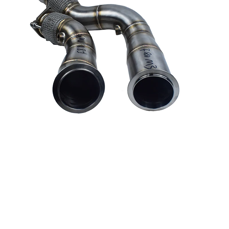 Подходит для 14-18 BMW M3 M4 F80 F82 3 0 T отверстие выхлопной трубы прямая сквозь без