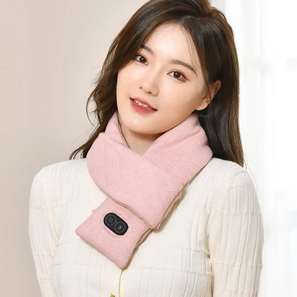 

Модный зимний шарф со скрытой молнией шарф с подогревом ветрозащитный зимний шарф с электрическим подогревом USB сохраняет тепло