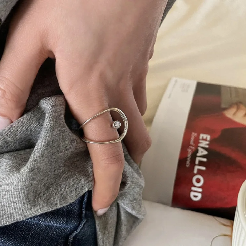 

Vintage Geometric Irregular Twist Rings for Women Stainless Steel Silver Color Minimalist Finger Ring Jewelry Gift Bijoux Femme