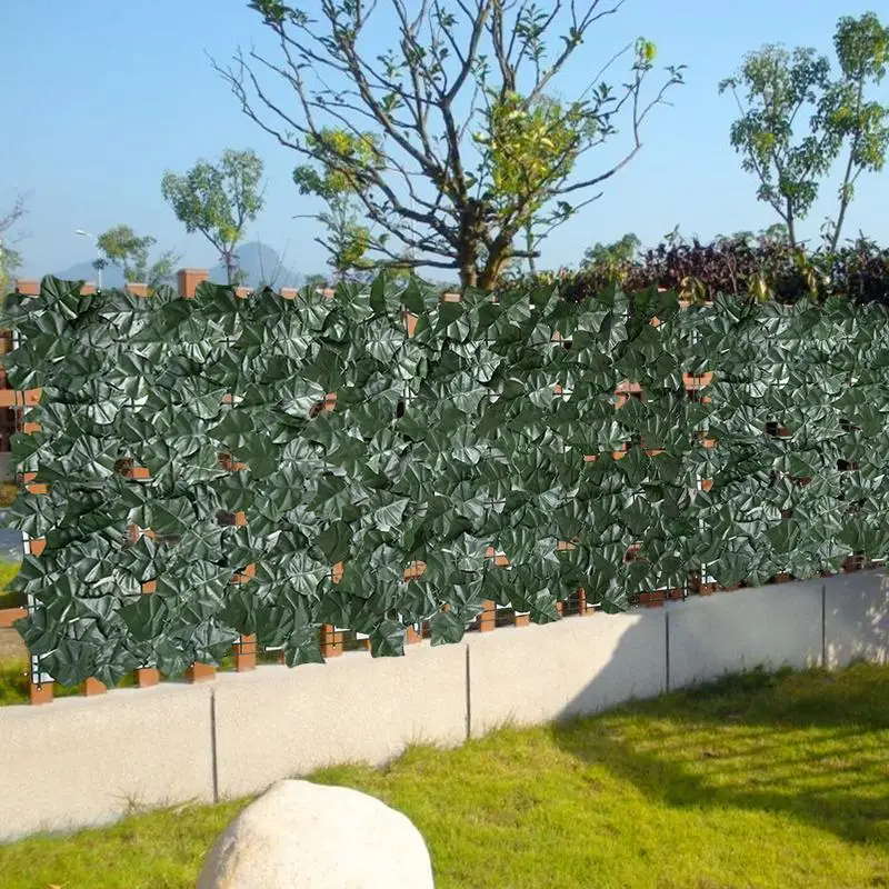 

Artificial Fence Covering Privacy 19.6x118in Fence Covering Privacy High-Density Artificial Ivy Privacy Fence Screen Decorative
