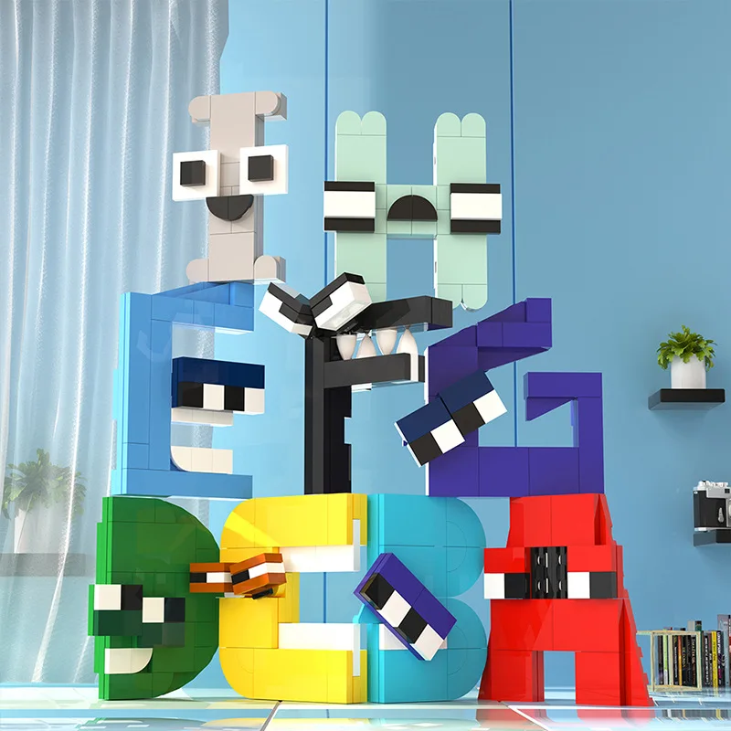 

26 Style Alphabet Building Blocks Kit English Letters Lore (A-Z) Education Bricks Toys For Children Kid Christmas Gifts