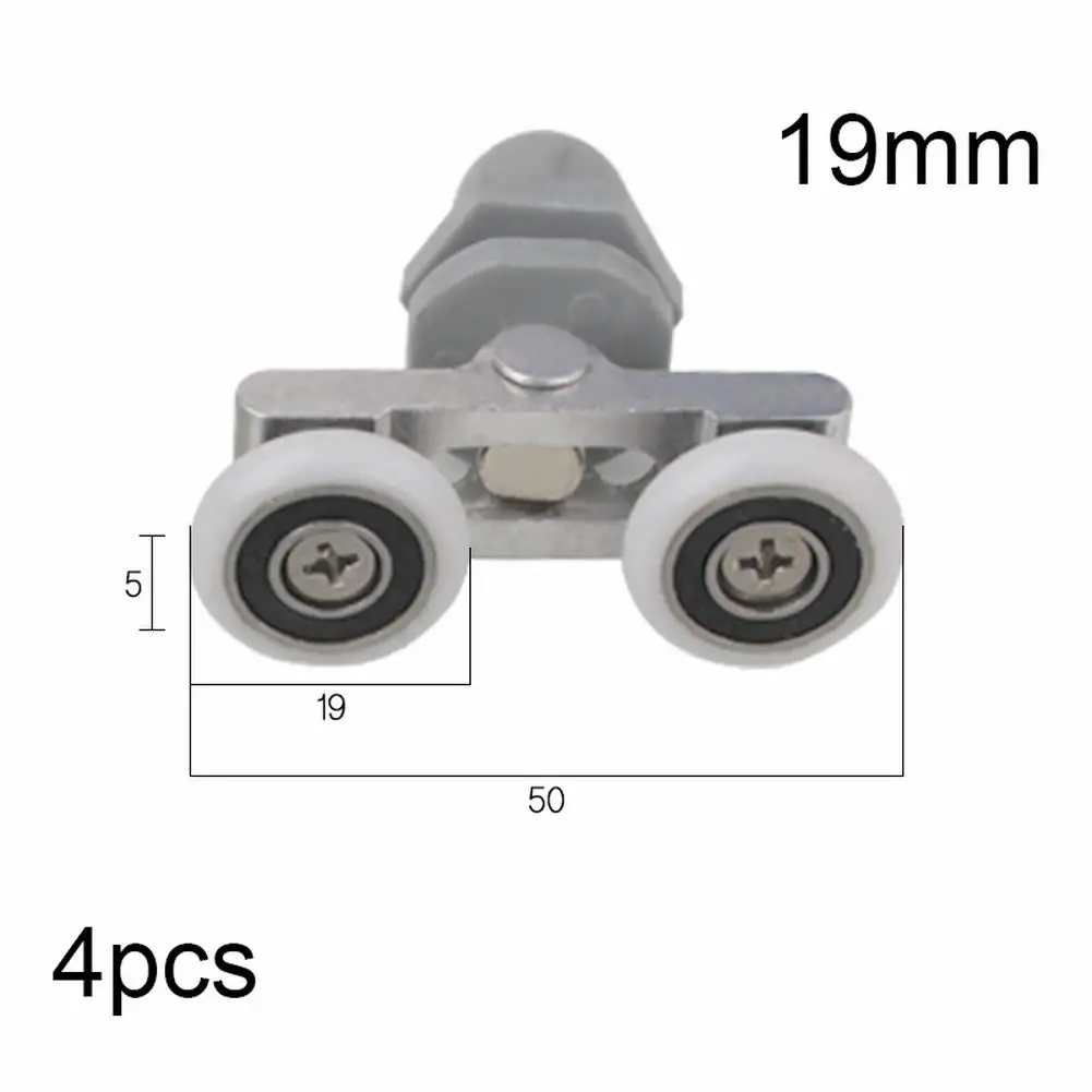 

Practical Useful Durable Shower Door Rollers Wheels Tool Twin Bottom Wear-Resistant 19/23/25/27mm Dia Bathroom