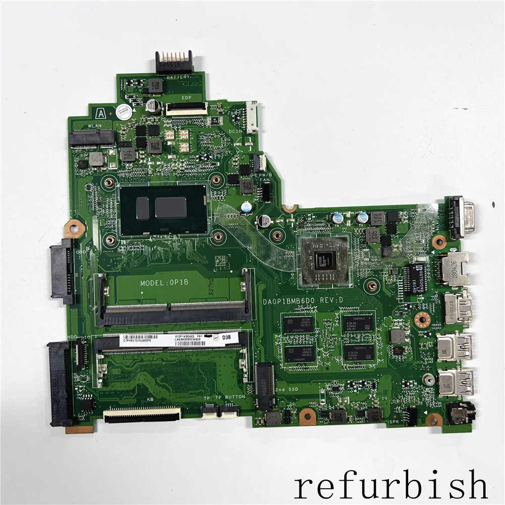 

Laptop Motherboard DA0P1BMB6D0 FOR HP 14-BS 240 G6 WITH SR3LD i3-7020U / SR342 i5-7200U Fully Tested and Works Perfectly