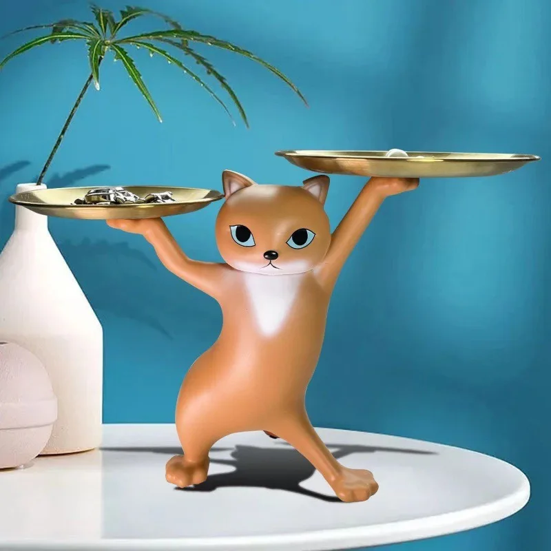Креативный поднос для кошек настольный хранения конфет контейнер фигурки из