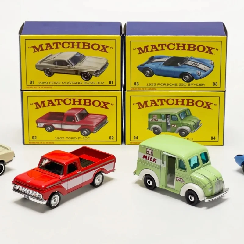 Фото Новая оригинальная коллекционная модель автомобиля Matchbox 80th Anniversary Edition Porsche Ford Milk Delivery Car из сплава с открывающимися дверями, JHB37, игрушка №3