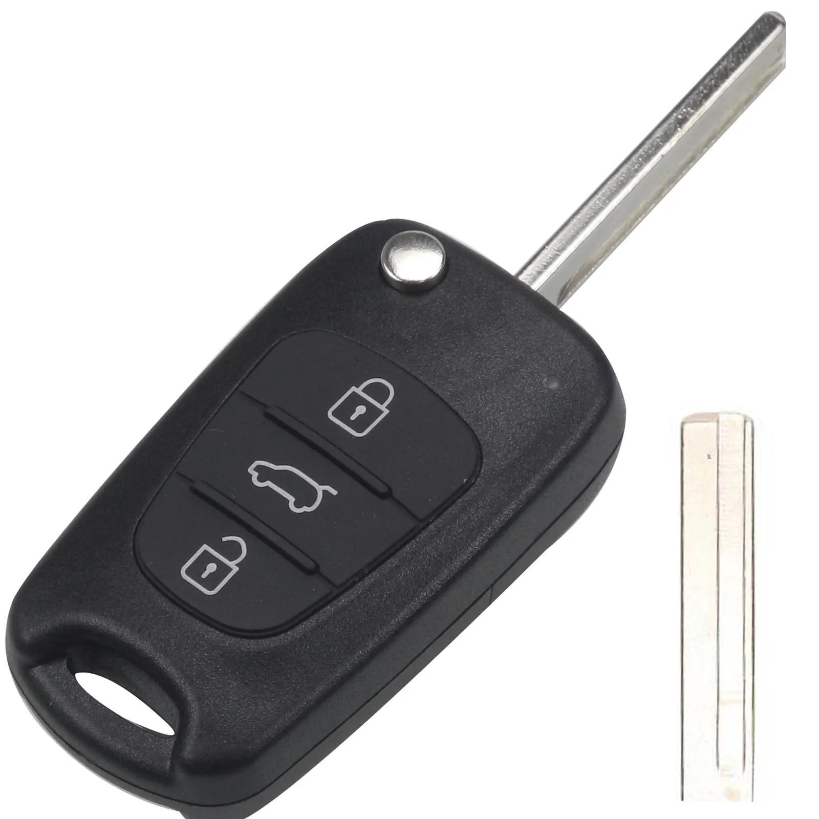 

Jingyuqin, 3 кнопки, флип, пульт дистанционного управления, чехол для HYUNDAI I30 IX35 для Kia K2 K5, автомобильные ключи, пустой чехол