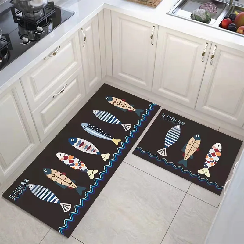 

Cartoon Animal Kitchen Mats for Floor Rectangular Floor Mat Dropship Bathroom Absorbent Foot Mat Entry Door Entry Door Mat