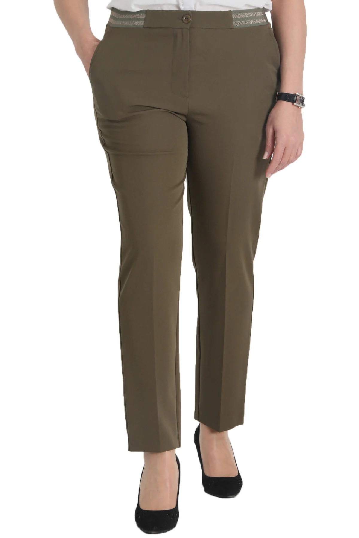 Women's Pants 2020 daily casual mould stylish plus size cloth trousers office pockets elegant high waist new season Made In Turkey