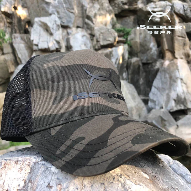 ISeeker приманка уличная рыболовная шляпа бейсболка рыбалка дышащая Солнцезащитная