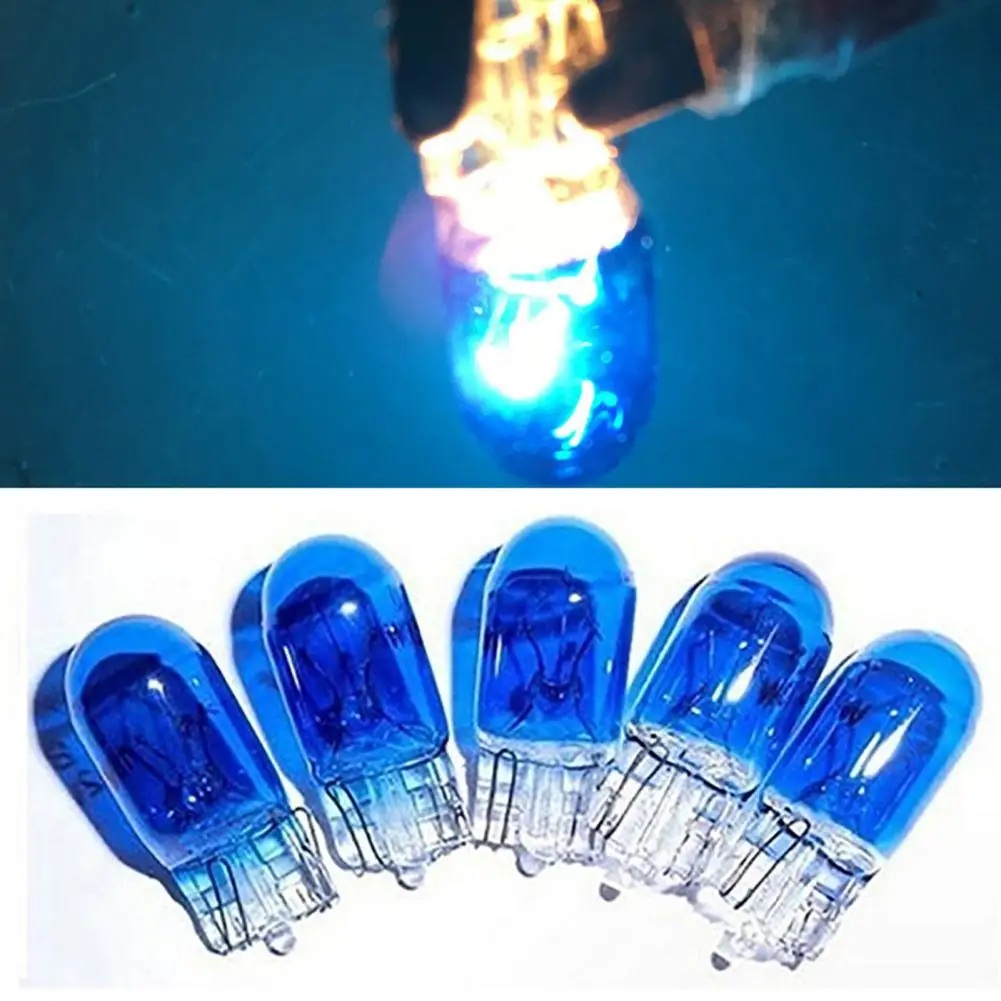 

10 шт./партия, автомобильные галогенные лампы T10 12 В 5 Вт