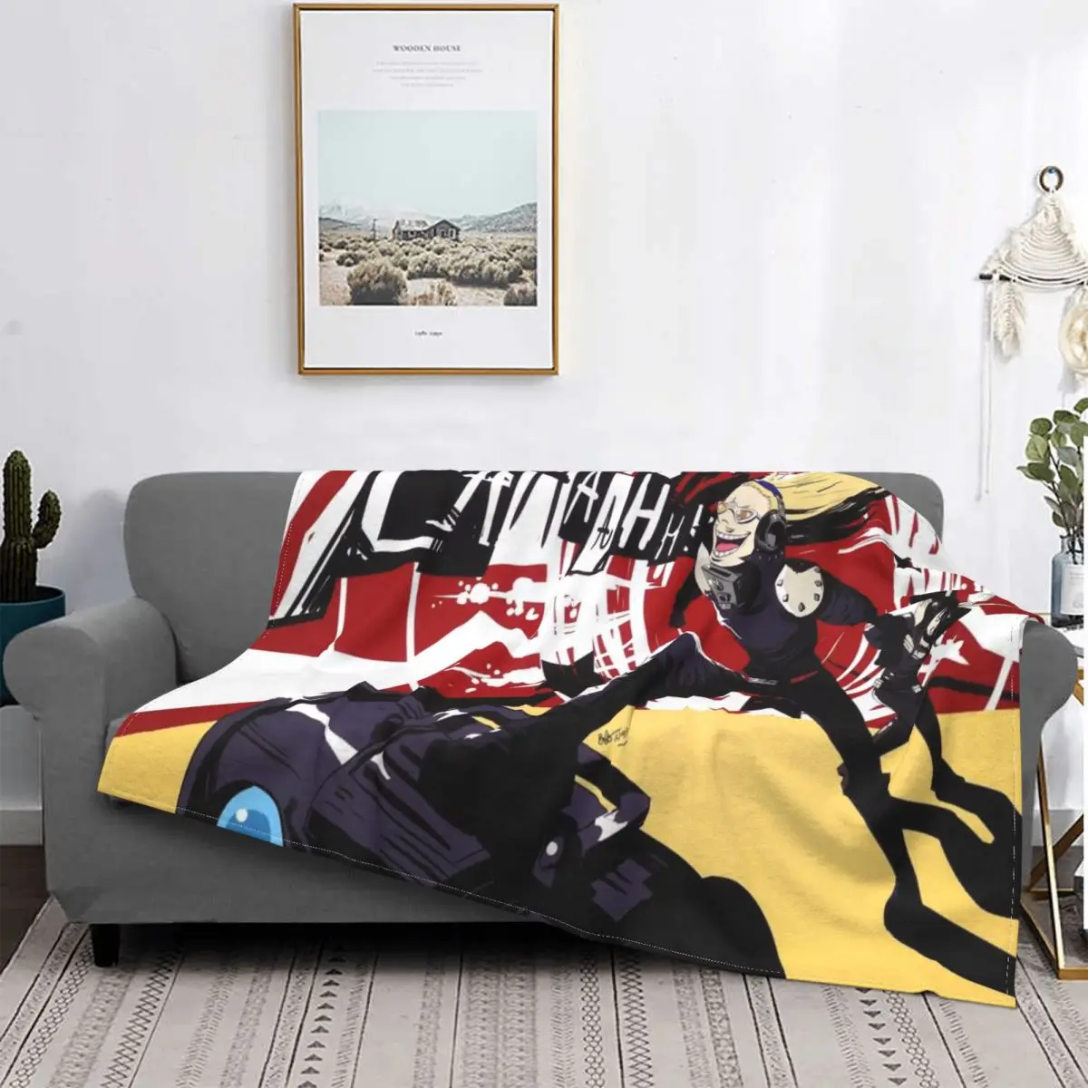 

Yamada Hizashi Patterned Blanket Flannel Print My Hero Academia Anime Portable Soft Blanket Sofa Sofa Bed Cover