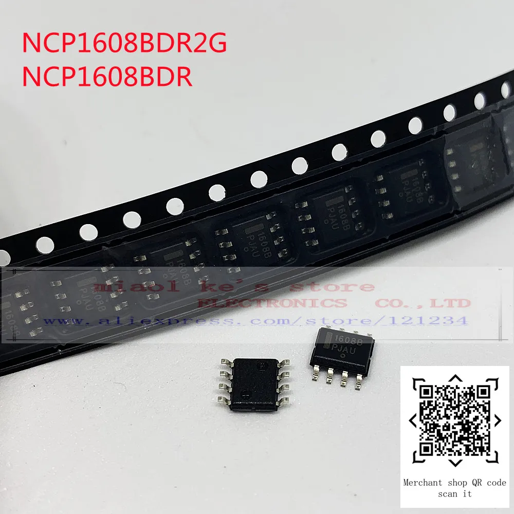 

[10pcs]100%New original: NCP1608BDR2G NCP1608BDR NCP1608B NCP1608 1608B - IC PFC CTRLR CRM 8SOIC