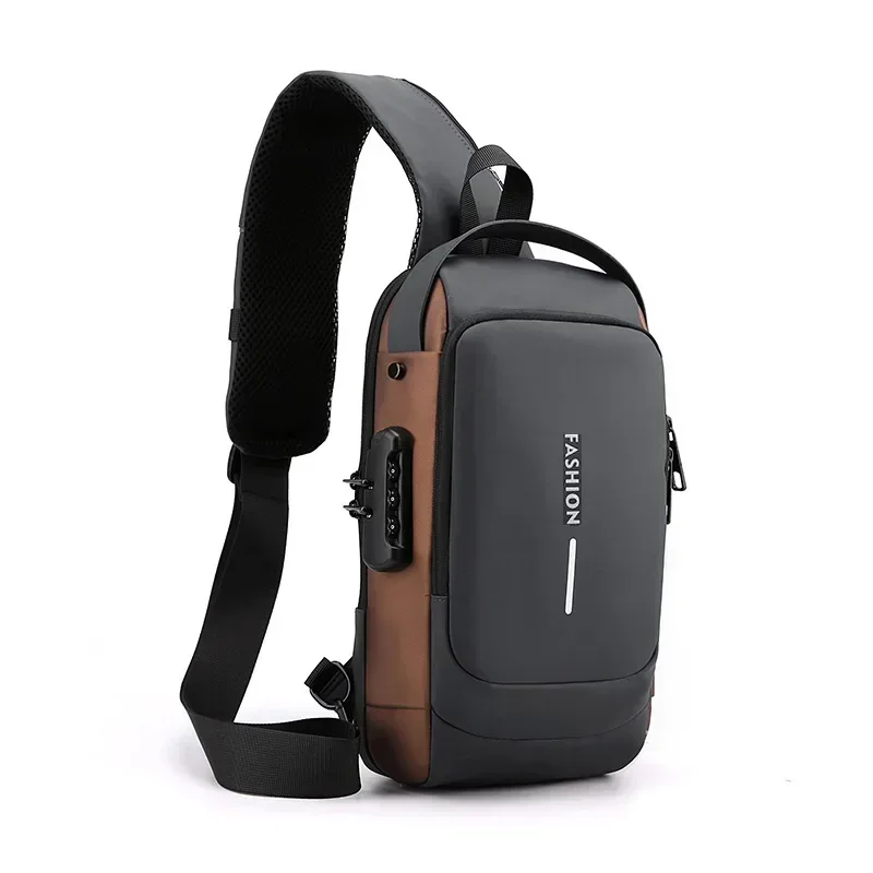 

Luxury For Designer Waterproof Anti-Theft Chest Sling Chest Travel Pack Men Shoulder Crossbody Fashion USB Messenger Bag Bag Bag