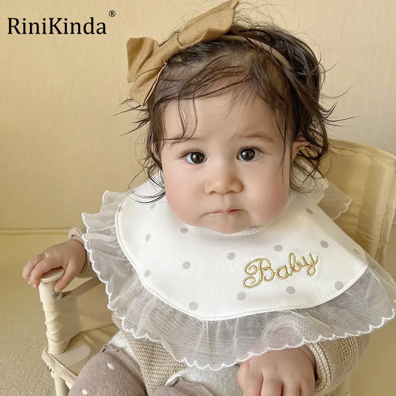 RiniKinda 2022 Baby Bibs Cute Cartoon Newborn Kid Bandana Bib Flower Burp Cloth Soft Newborn Infant Boy Girls Saliva Towel