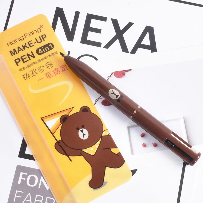 

Beauty Makeup Pencil Multi-effect 4-in-1 Lip Liner Eyeliner Eyebrow Pencil Contour Pen Long Lasting Waterproof Cosmetics tools