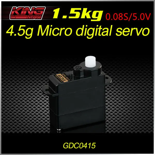 

Kingmax GDC0415 - 4.5g High Quality Coreless Micro Digital Servo 1.5kg.cm Torque