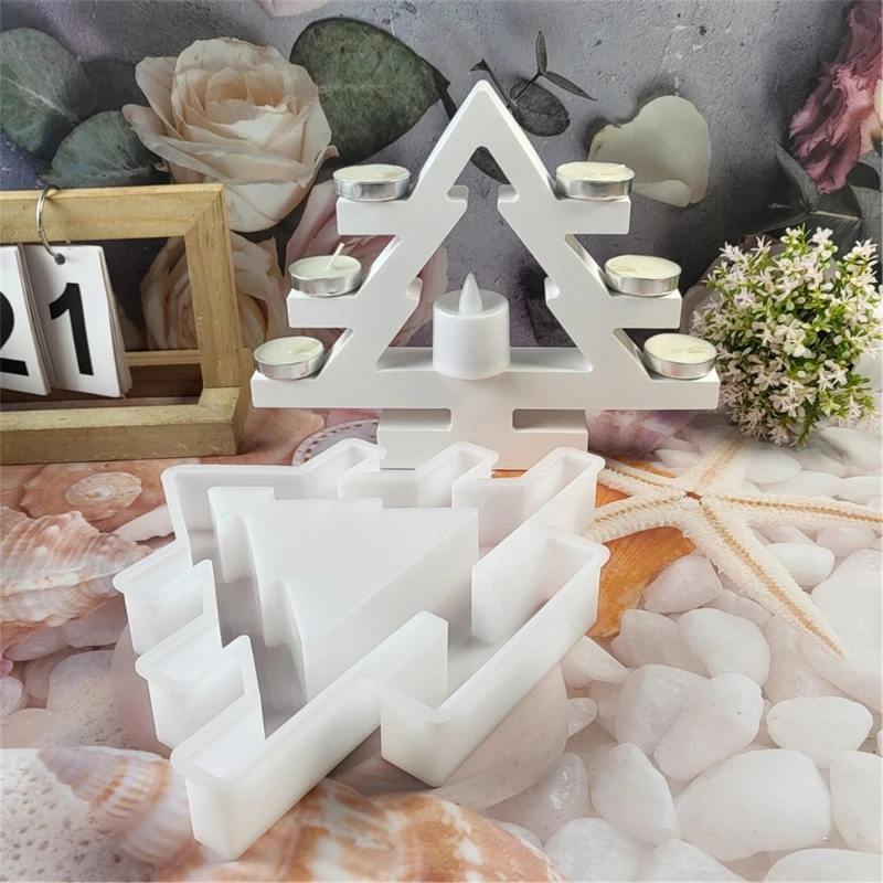 Прочные силиконовые формы для подсвечников Гибкие рождественской елки