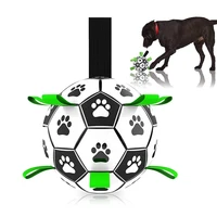 dog toys interactive pet football toys with grab tabs dog outdoor training soccer pet bite chew balls for dog accessories