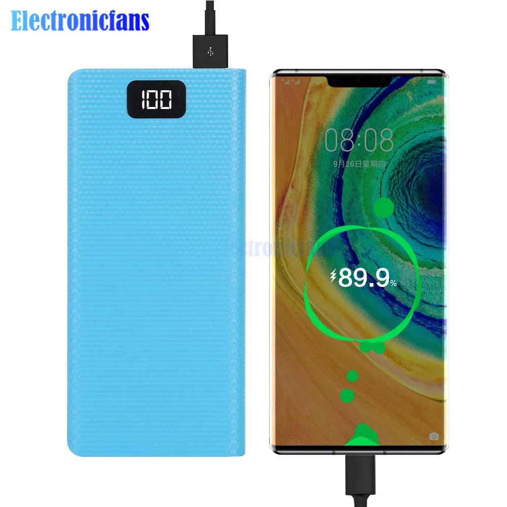 Коробка с зарядным устройством для аккумуляторов 8x18650 чехол держателем