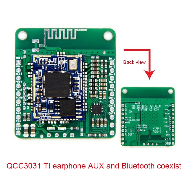

Плата приемника QCC3031 APTXHD, аудиовход, линейный вход, без потерь, Hifi Bluetooth 5,0, плата приемника для BT гарнитуры (без DC 3,3-4,2 в)
