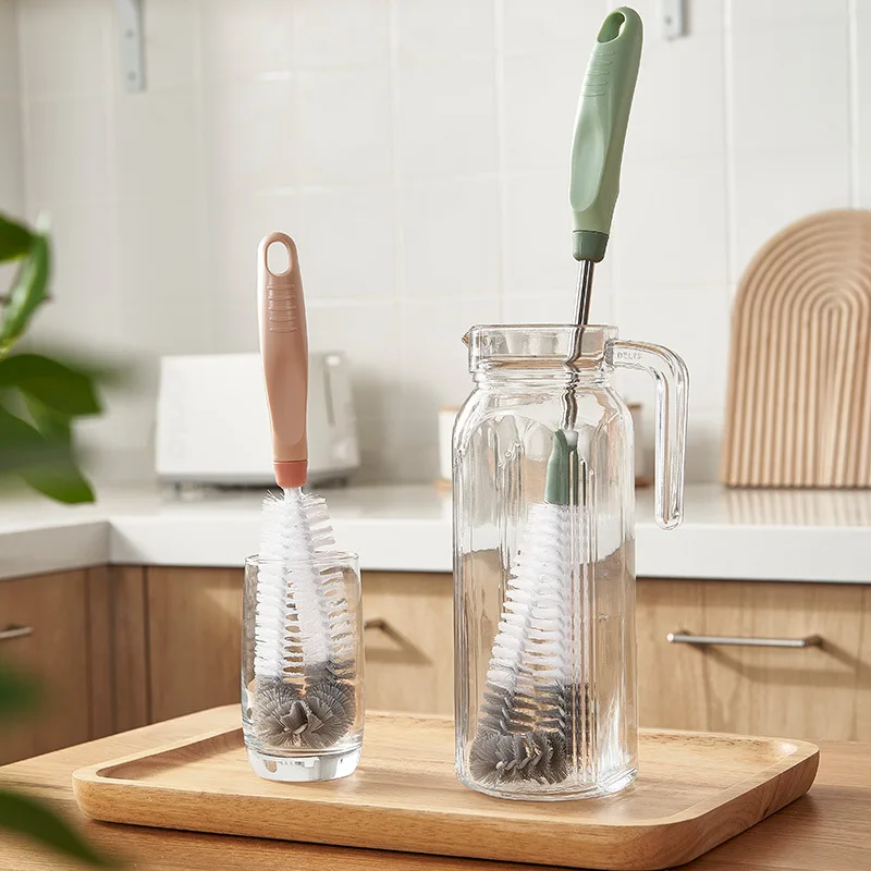 

Long-handled Cup Washing Brush Baby Bottle Brush Kitchen Wall Breaker Vacuum Cup Decontamination Cleaning Brush Cleaning Tools
