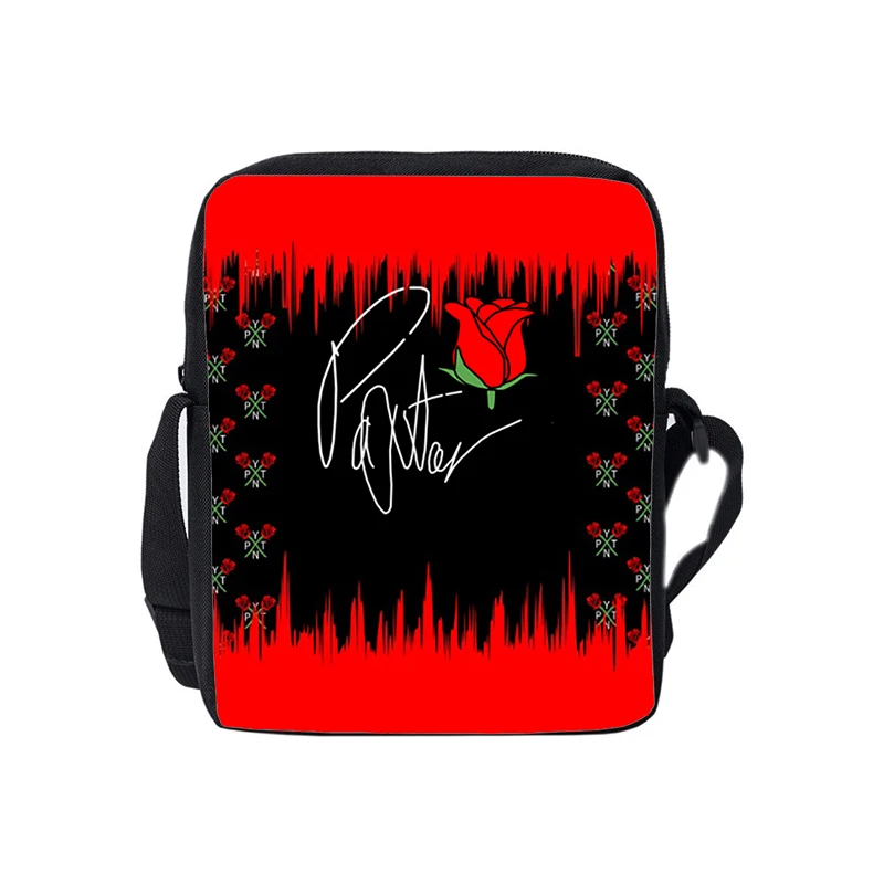 

3D Payton Moormeier Shoulder Bag Girls Handbags Men Zipper Back Pack Red Rose PYTN Printed Crossbody Bags for Women Hip Hop