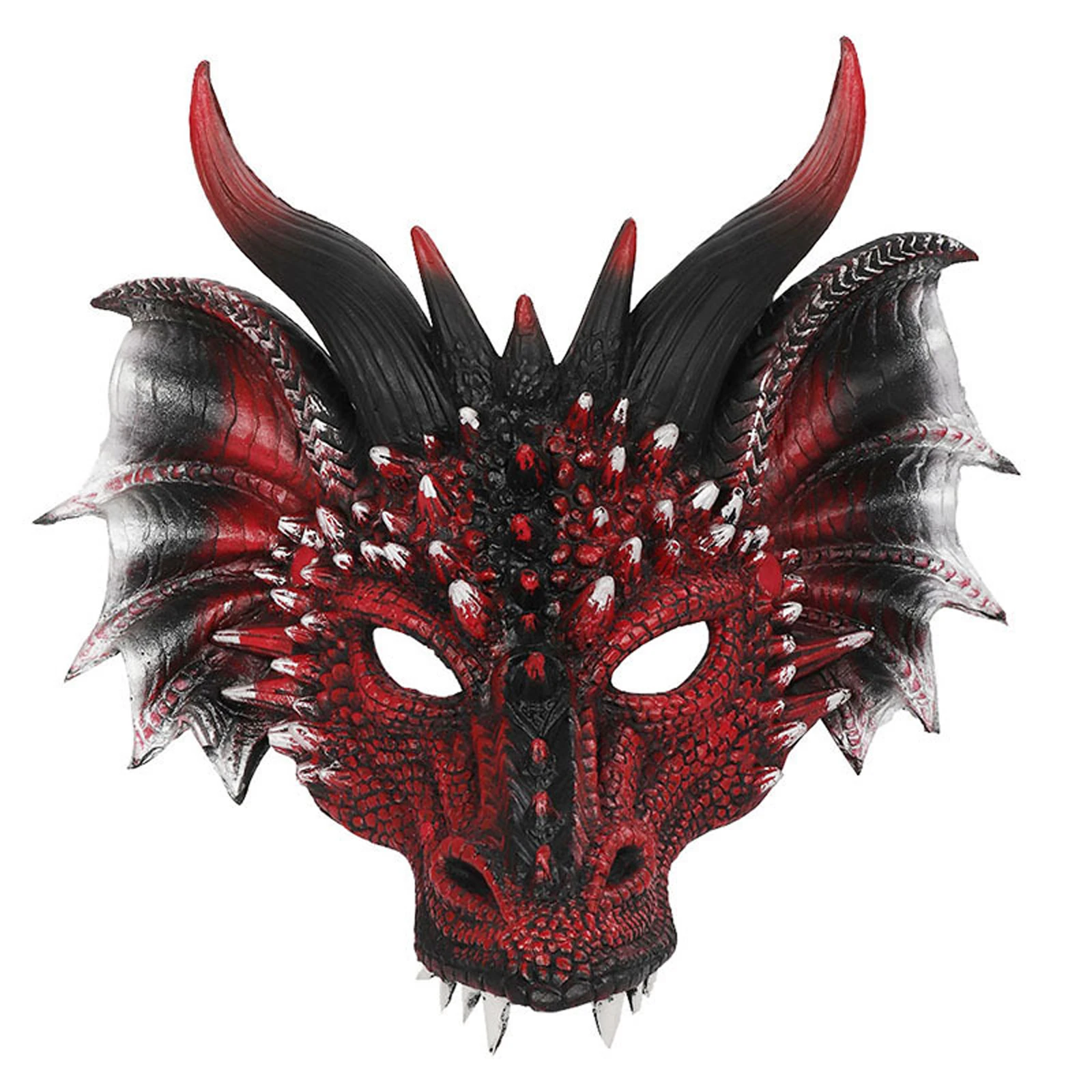 Halloween Dragon Mask Horror Evil Dragon Monste Full Head Cover Men Women Half Face Werewolf Mask Cosplay Party Masquerade Mask