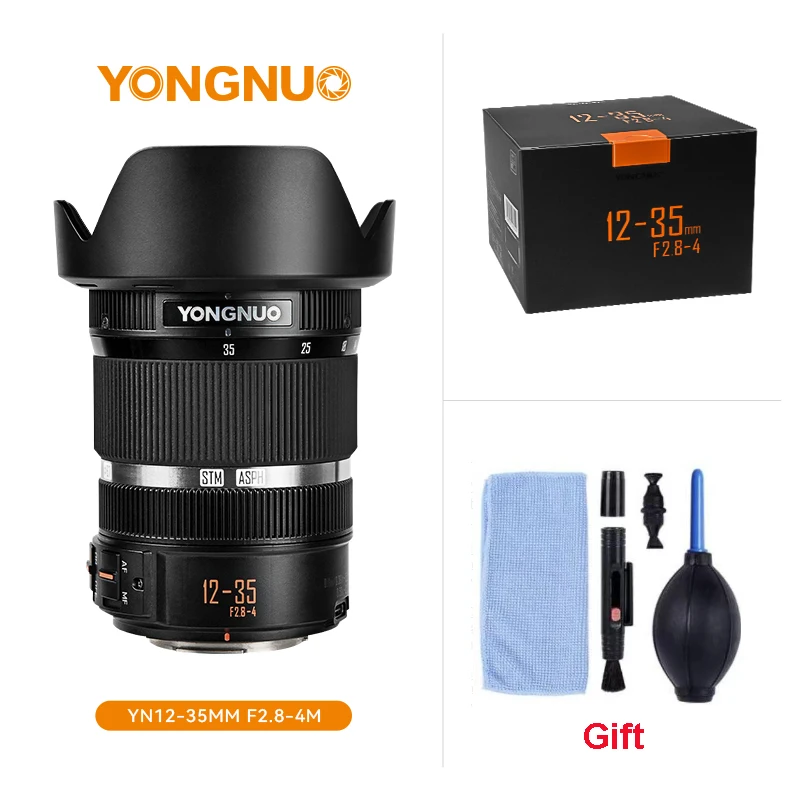 

YONGNUO YN12-35mm F2.8-4 Автоматический зум-объектив 4/3 для камеры Panasonic Olympus 455