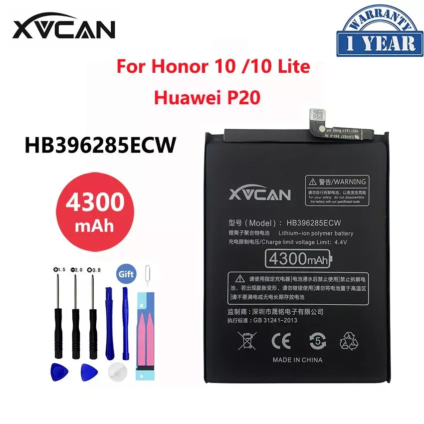 

NEW2023 Original XVCAN Replacement Phone Battery HB396285ECW High Capacity 4300mAh For Huawei P20 10 Honor10 Lite Batteria