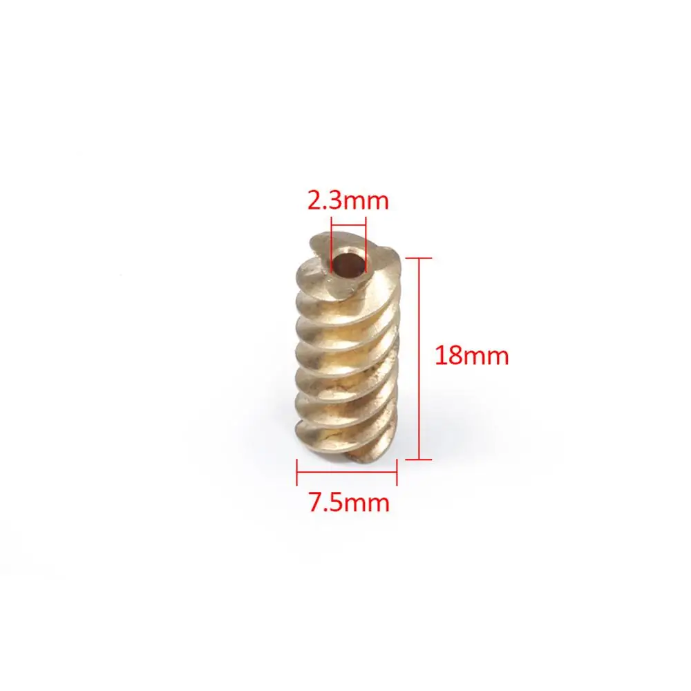 

5pcs/lot 7.5*18*2.3 copper worm gear for 385 motor brass