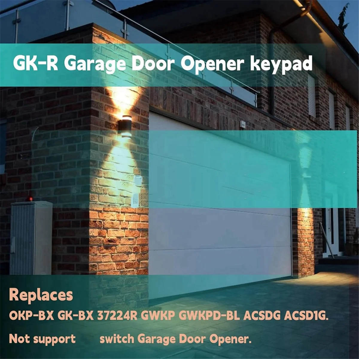 Клавиатура открывания гаражных ворот GK-R и 2 комплекта 3-кнопочного пульта