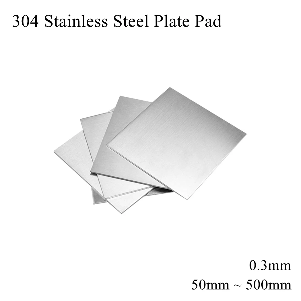 

Thickness 0.3mm x 100mm 200mm 304 Stainless Steel Metal Sheet Foil Strip Band Belt Tape Strap Plate Pad Board Mould Heatsink 0.3