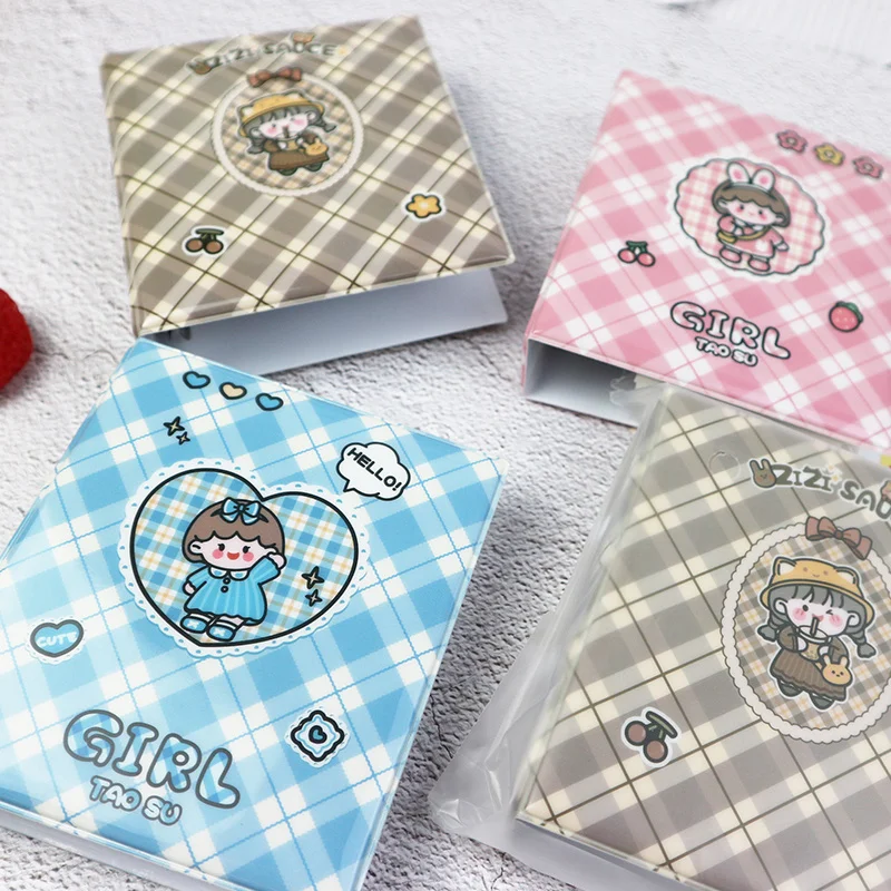 

Null BBA 3Inch Little Girl Photo Album 20 Pockets Square Kpop Binder Photocard Holder Idol Picture Storage Case PVC Collect Book