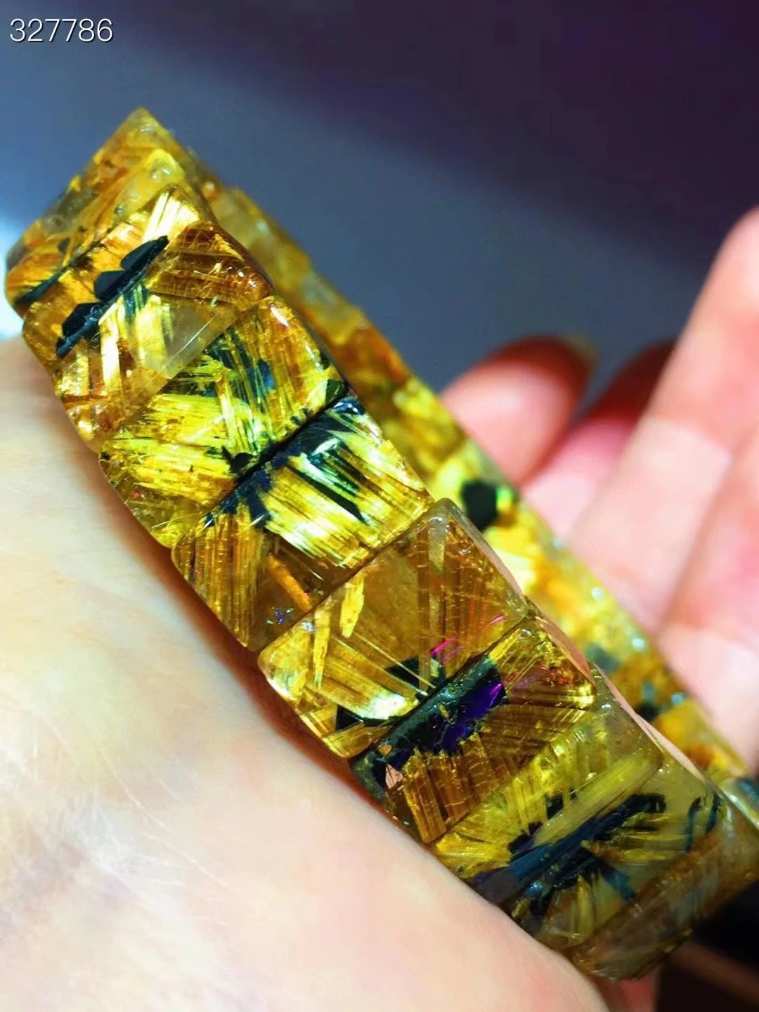 

Natural Gold Rutilated Quartz Flower Rectangle Beads Bracelet Wealthy 14.4x8.6x6.5mm Yellow Rutilated Brazil AAAAA