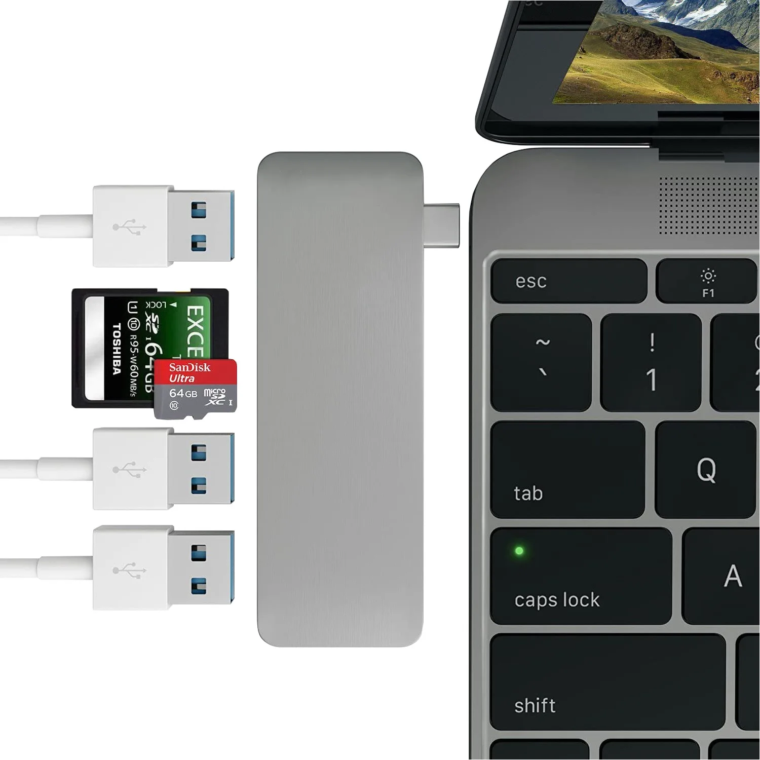 

Док-станция типа c 5 в 1, Usb 3,0 устройство для чтения SD/TF-карт