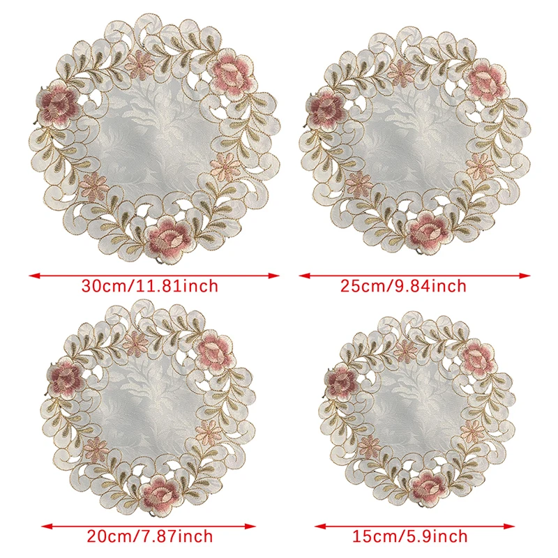 Вышитый Коврик Для Стола Круглой Формы Современный Стиль Кухонная Скатерть