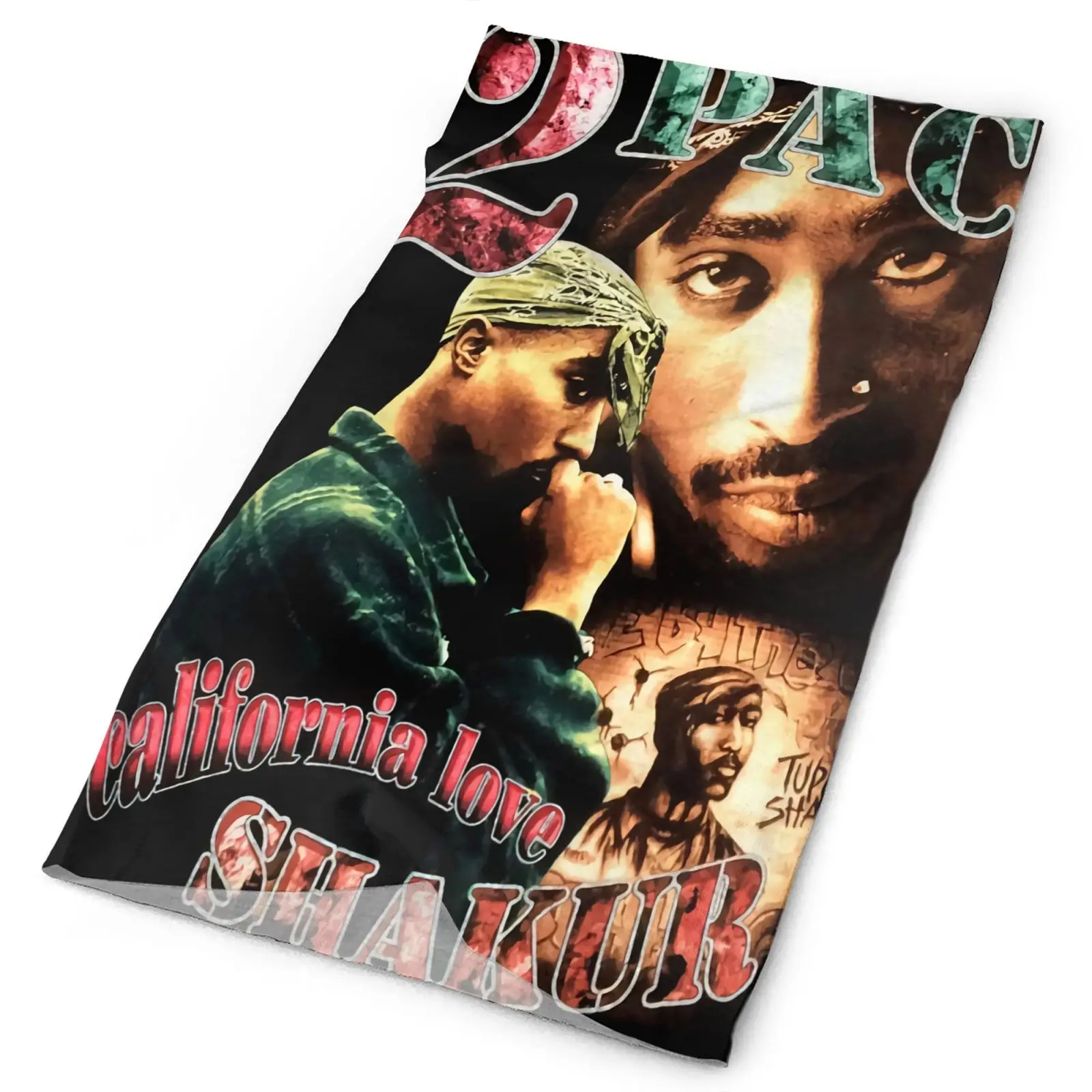 

90S Bootleg Tupac Re Men's Bandana Snowboard Accessories Balaclava Mask Scarves And Shawls For Snowboard Scarf For Men Bandana