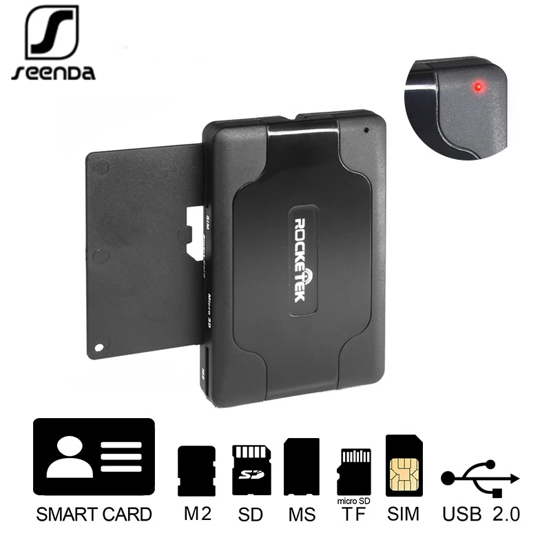 

Считыватель смарт-карт USB SeenDa, считыватель карт доступа, записывающее устройство для ID-карт, IC, считыватель карт с чипом, совместимый с Windows XP