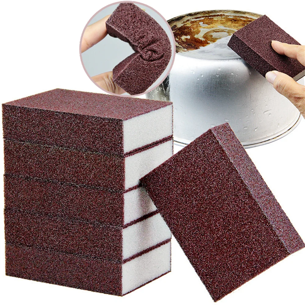 

For Removing Rust Cleaning Dishes Wash Sponges Washable For Kitchen Office Bathroom Descaling Clean Rub Multi-function Reusable