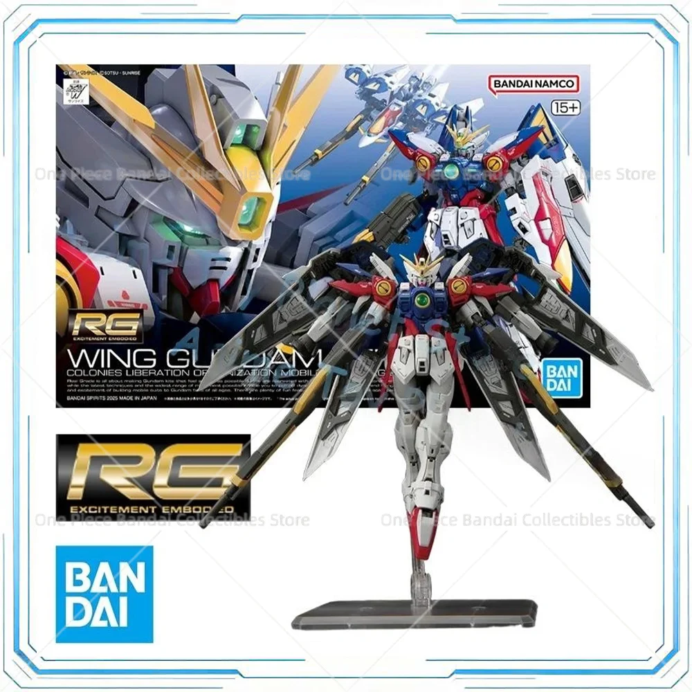 Фото Bandai RG 1/144 Wing Gundam Zero 13 см XXXG-00W0 Мобильный костюм Гандам Винг, сборная модель, коллекционная игрушка-робот, подарок №1