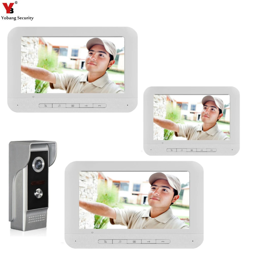 Yobang Security 3 Units Apartment Video Door Intercom 7