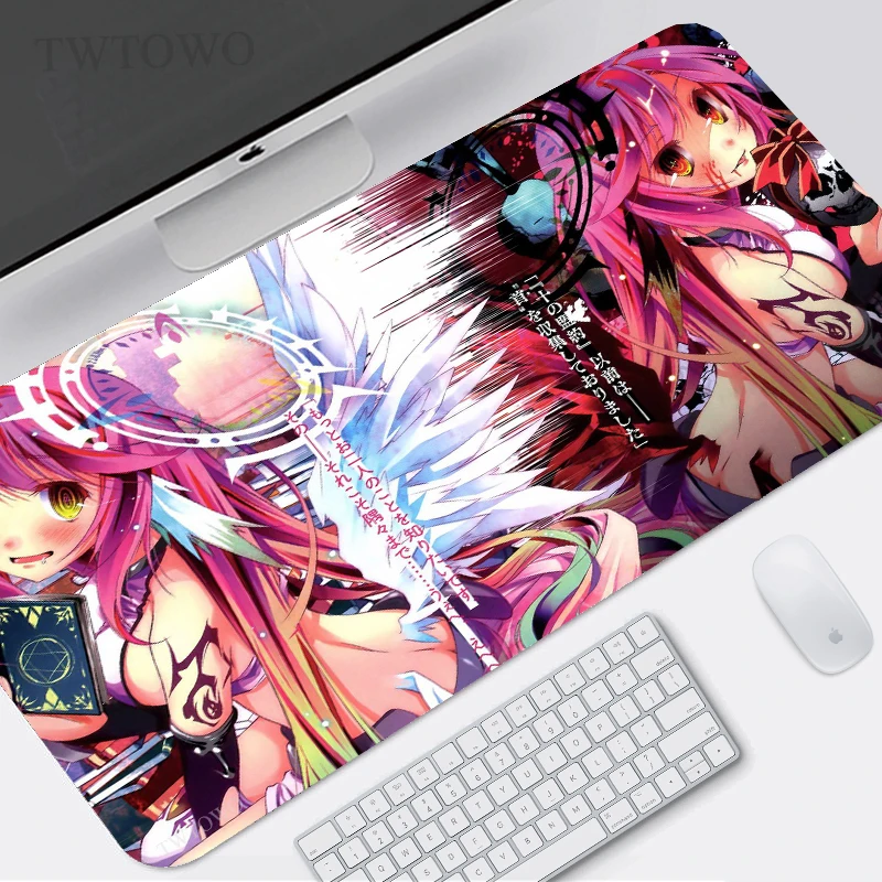 

No Game No Life Mouse Pad Gaming XL Home Mousepad XXL Mouse Mat Anti Slip Carpet Natural Rubber Office Desktop Mouse Pad